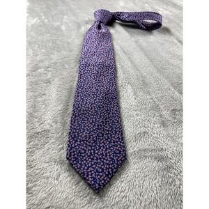 Roundtree & Yorke Mens Necktie Floral Print Blue & Pink  58" x 3.5"